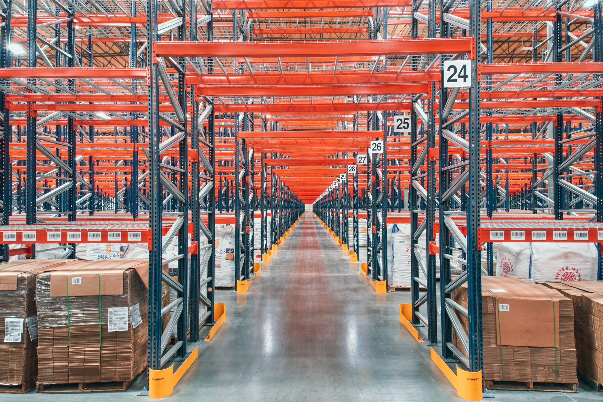 Industrial pallet racking installation in Springboro warehouse