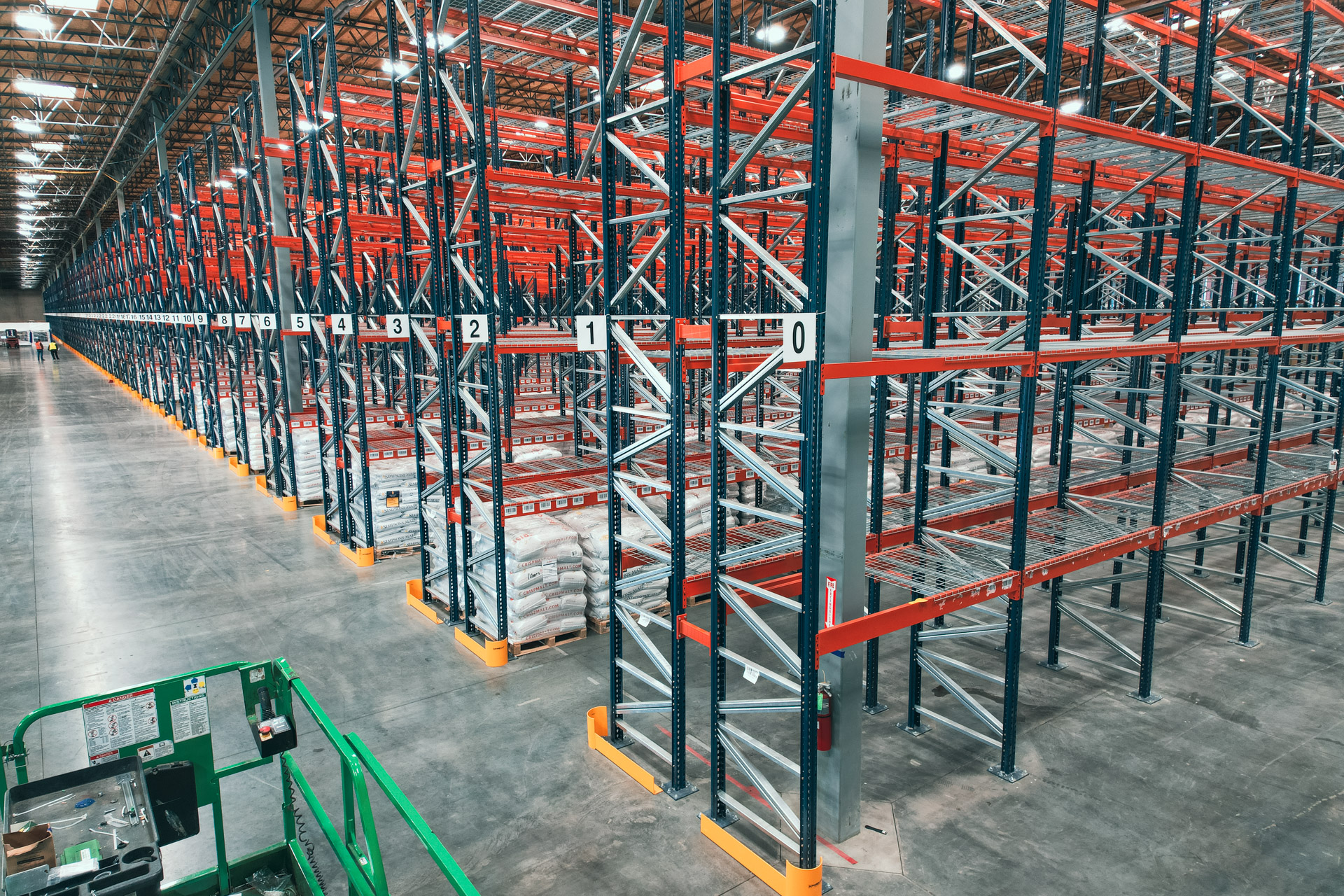 Warehouse pallet rack installation in Dayton Ohio